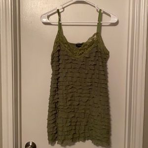 Ruffle green top